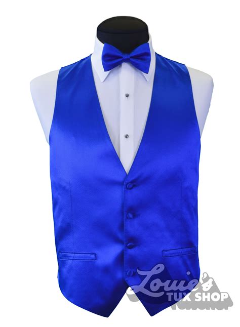 royal blue vest.